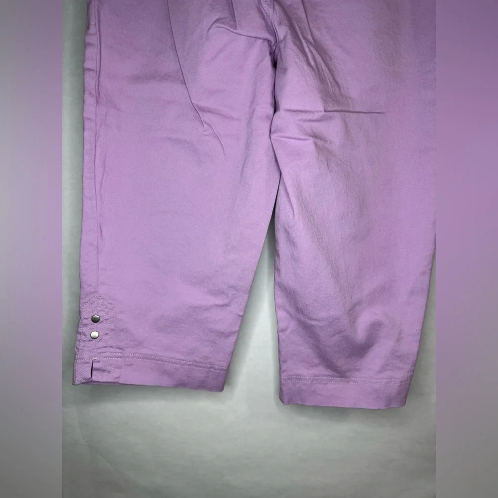 Croft and Barrow Purple Lilac Cropped Capri Jeans - Picture 8 of 10